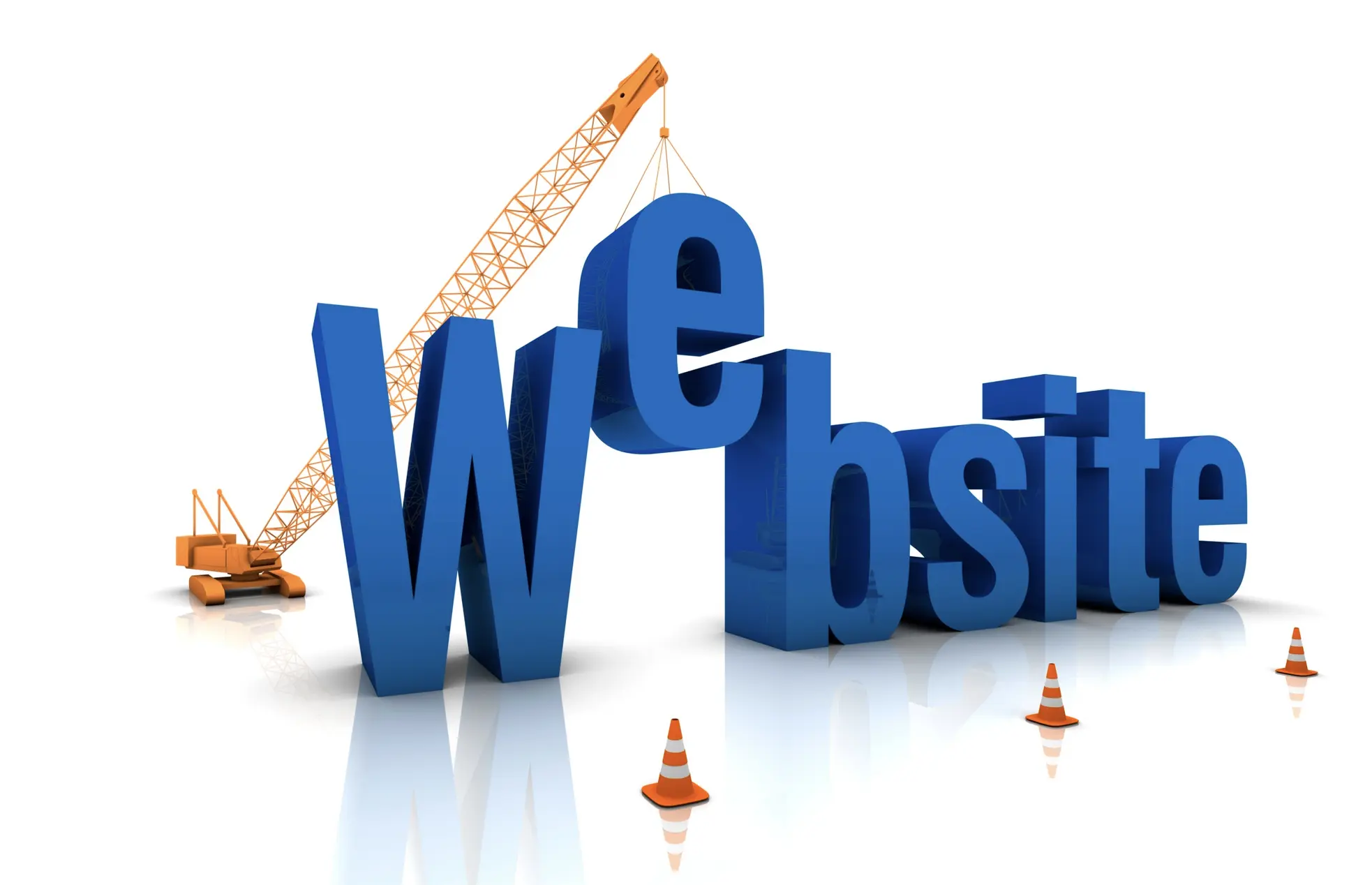 Ein Bild von einer aktiven Baustelle mit Baggern und Gerüst